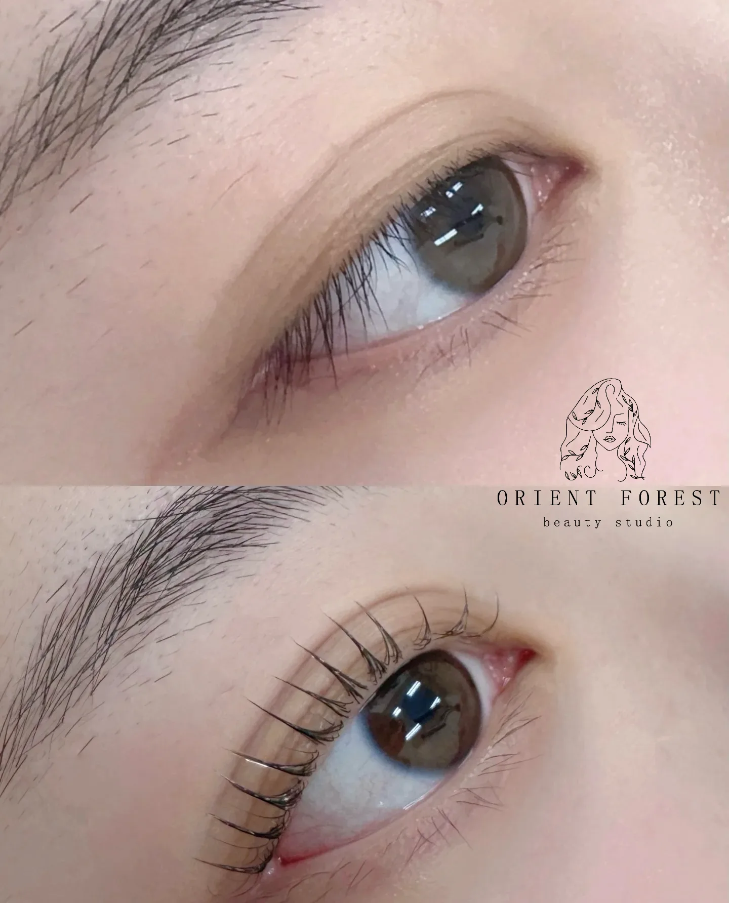 Korean Lashlift Göteborg – före och efter, naturligt lyft